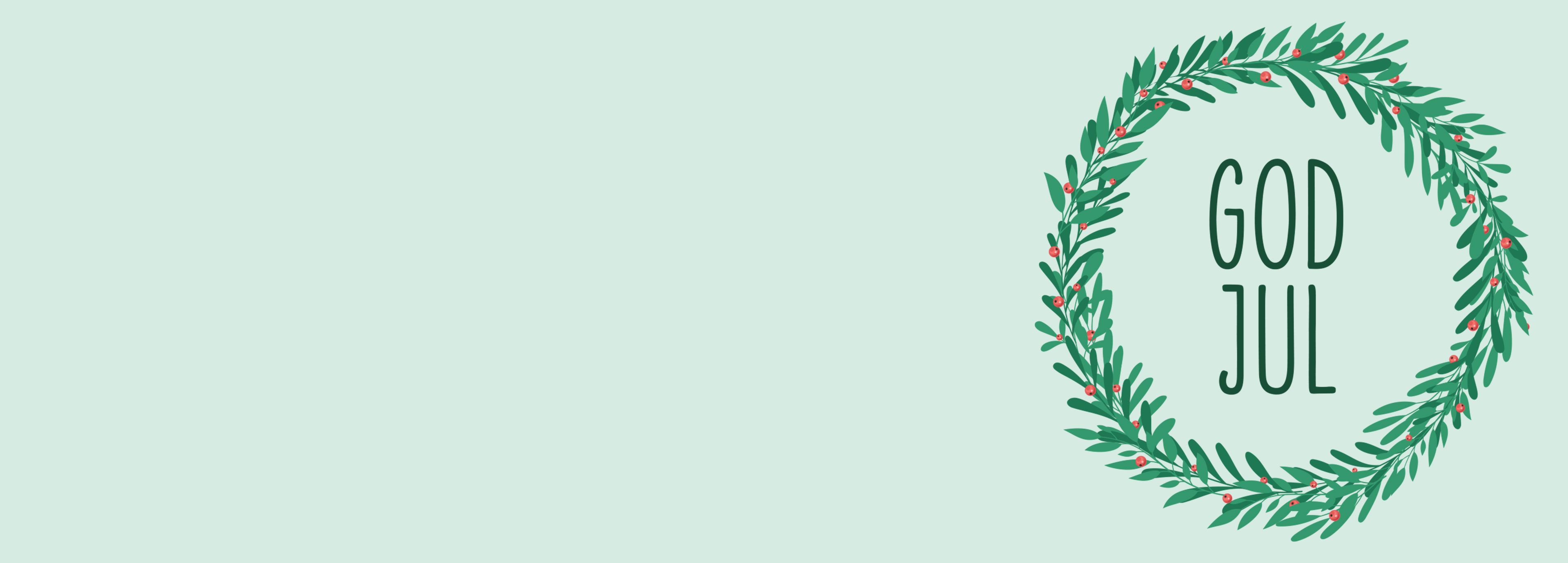 Illustration med texten God Jul.