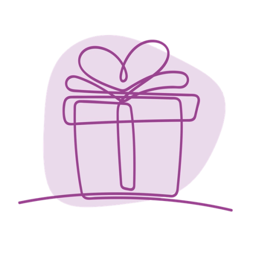 Illustration lila paket