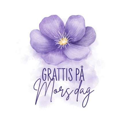 Mors dag illustration Lila blomma