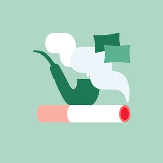 Illustration som visar tobaksrökning