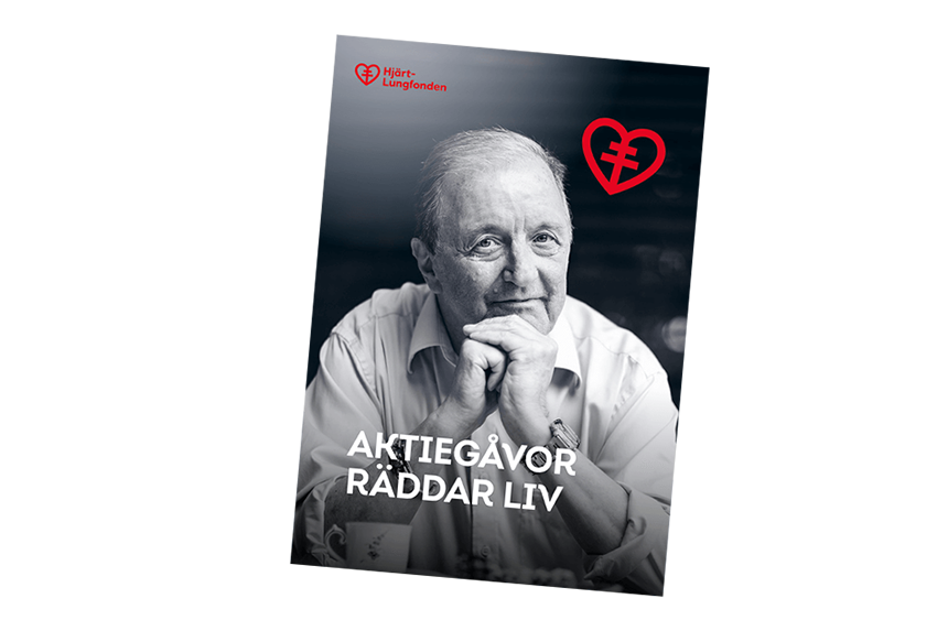 Aktiegåva, omslag folder