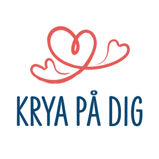 Illustration streckhjärtan med text krya på dig