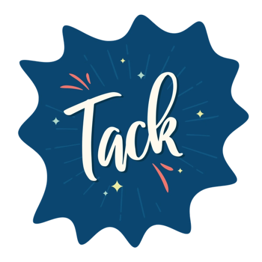 Illustration blå splash med texten tack