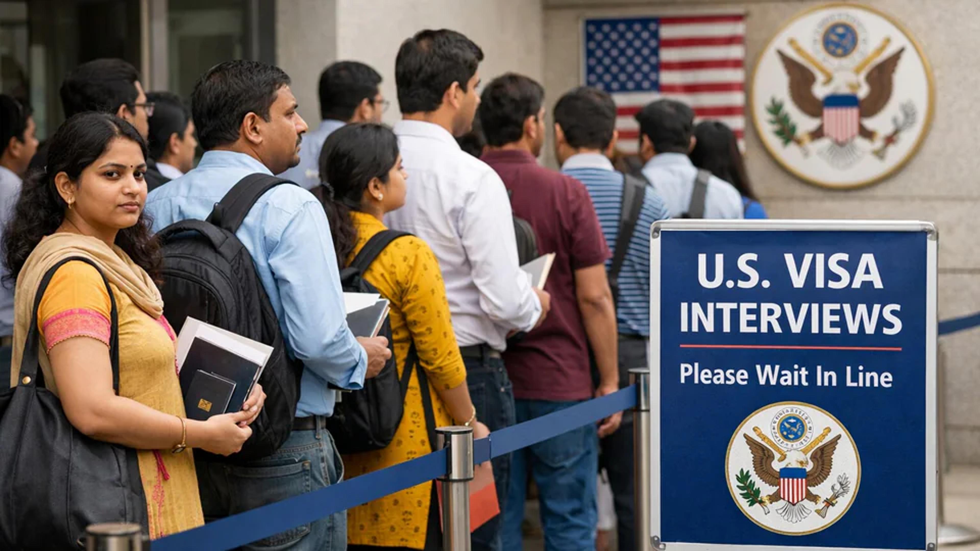 Indian professionals account for nearly 70 per cent of approved H-1B visa petitions in the US, with many facing lengthy waits for employer-sponsored green cards. Photo: AI-generated image