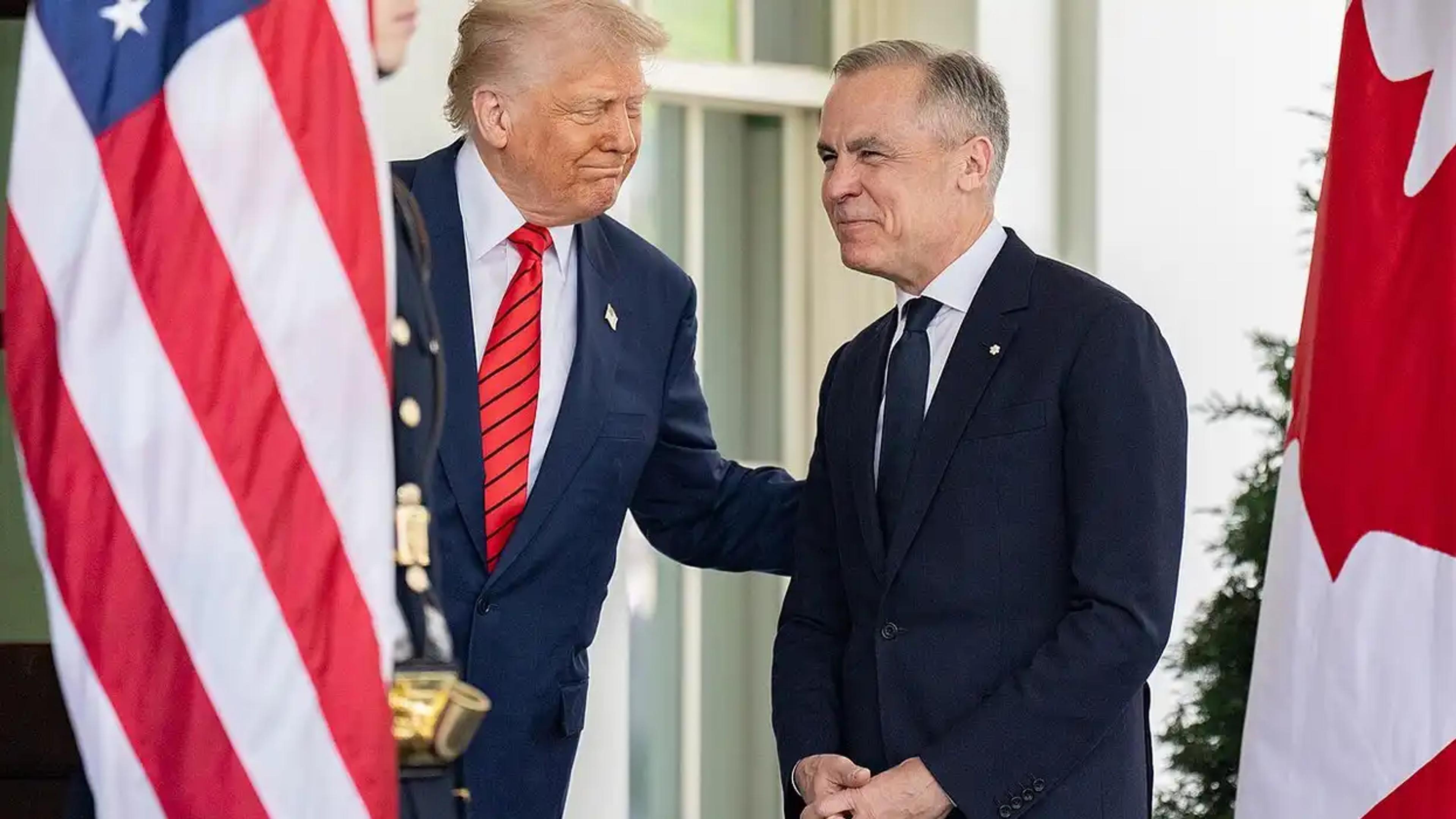 Canadian PM Mark Carney and U.S. President Donald Trump, whose trade talks collapsed this month after Trump imposed 50 per cent tariffs on Canadian goods and Carney retaliated with equally steep rates. Photo: The White House Gallery