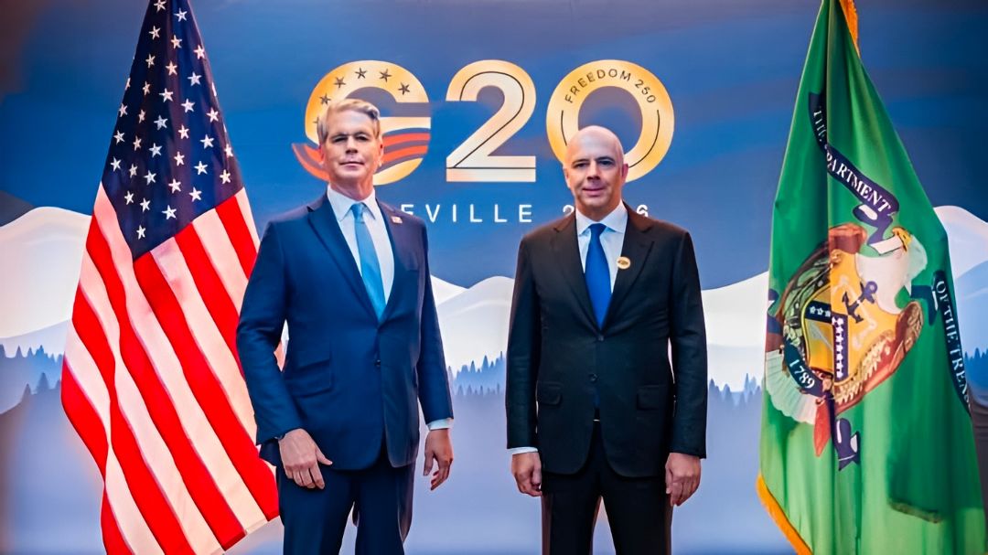 US Treasury Secretary Scott Bessent and Russian Finance Minister Anton Siluanov at the G20 Finance Ministers Meeting in Asheville, N.C. on Aug 31, 2026. Photo: U.S Treasury Department
