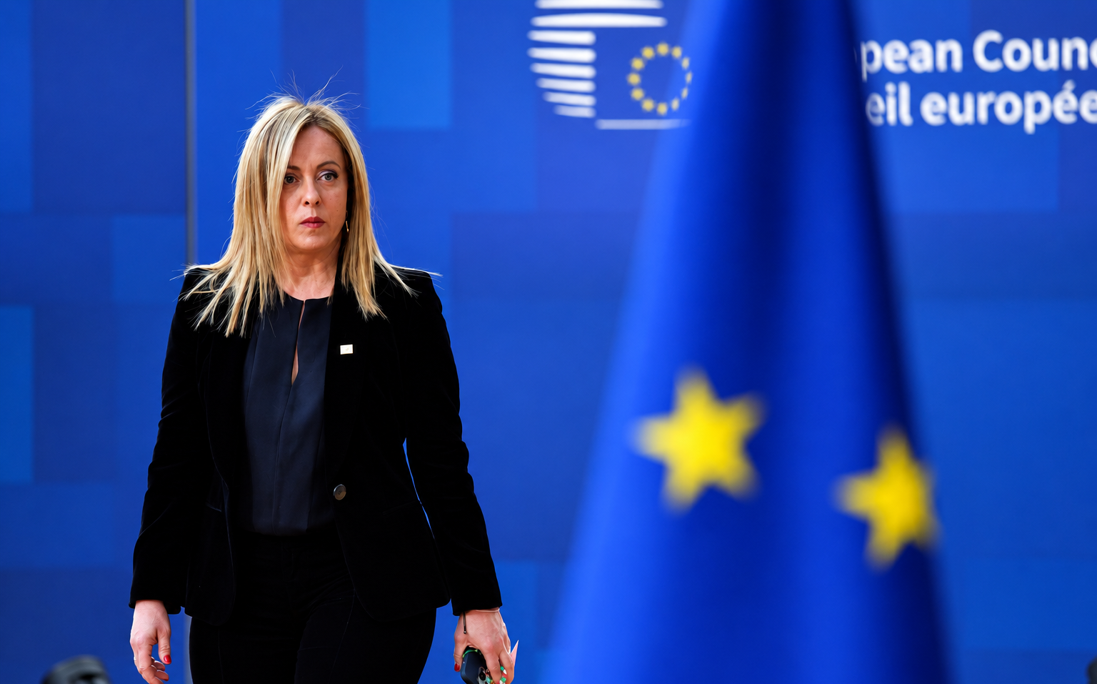 Italian Prime Minister Giorgia Meloni, who has applied to register her voice as a trademark with the EU intellectual property office amid concerns over AI-generated voice clones.