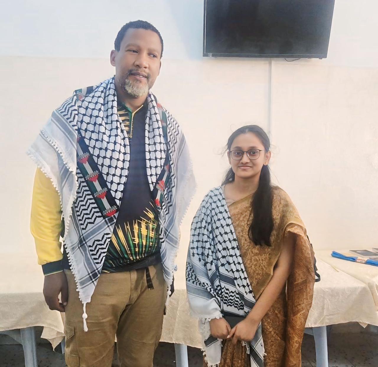Nikita Naidu with Mandla Mandela, grandson of Nelson Mandela and chief of Mvezo Traditional Council in South Africa.