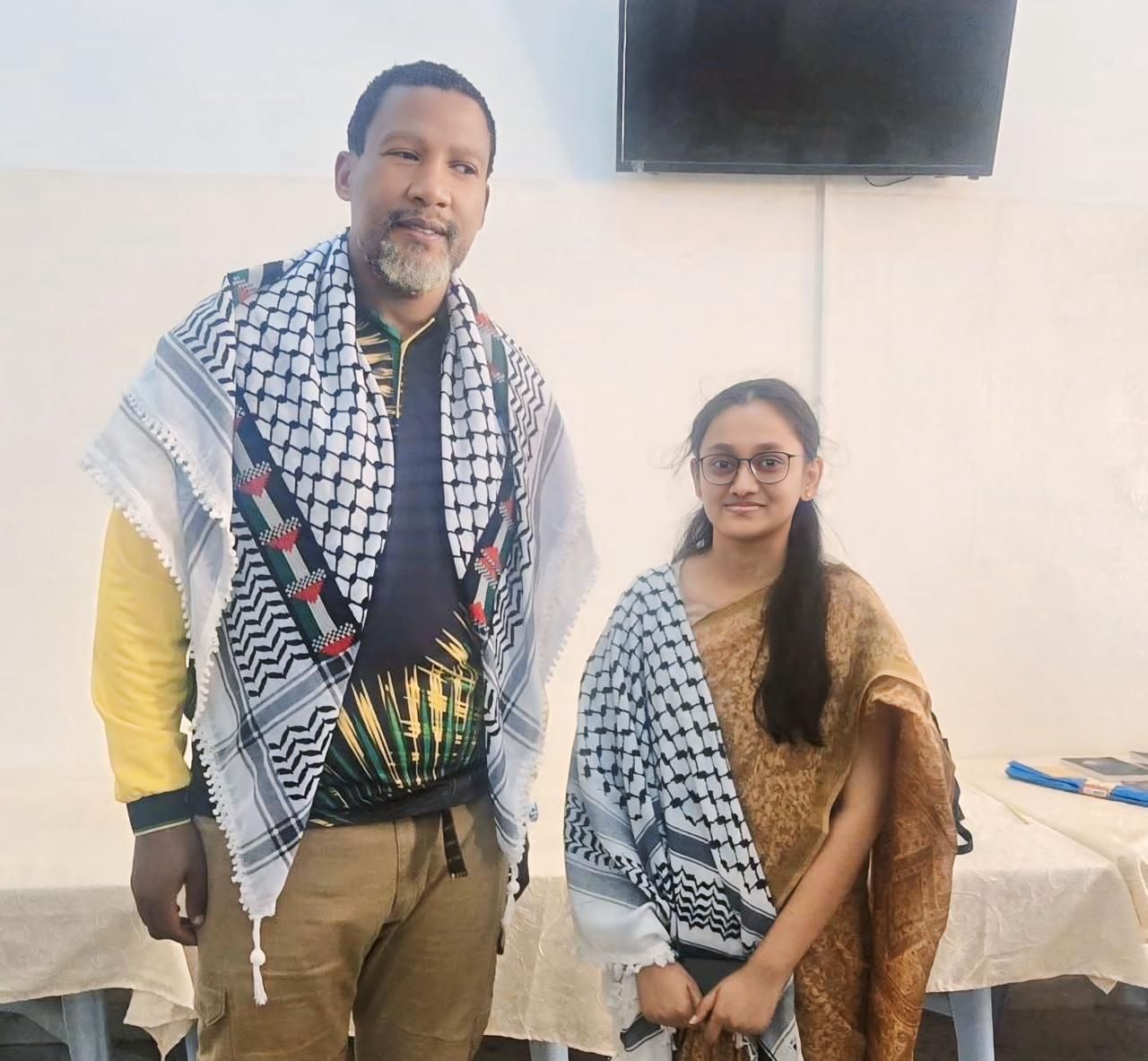 Nikita Naidu with Mandla Mandela, grandson of Nelson Mandela and chief of Mvezo Traditional Council in South Africa.