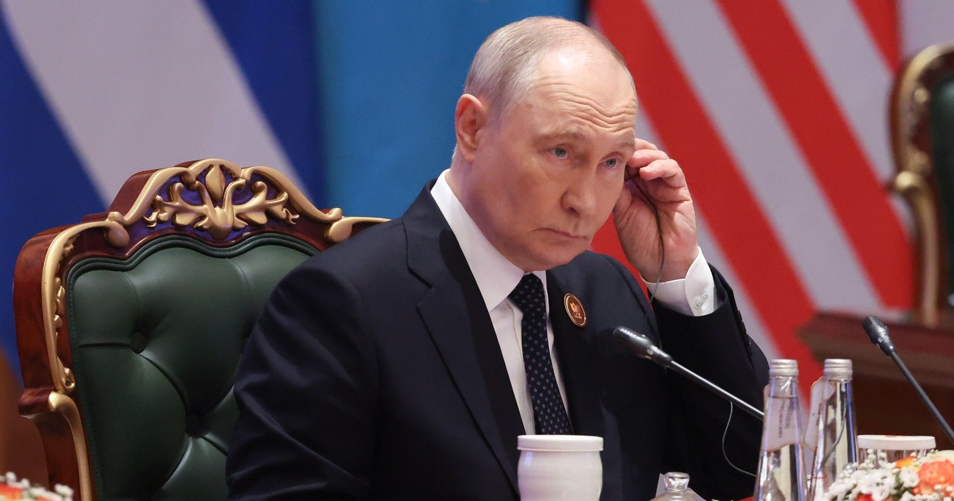 Russian President Vladimir Putin during the 18th BRICS Summit in New Delhi, India, September 10-12.