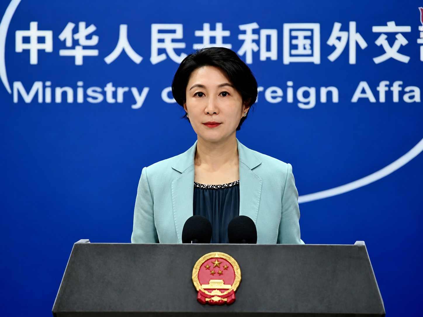 Mao Ning, spokesperson for China’s Foreign Ministry, speaks at a press briefing in Beijing. Photo: Ministry of Foreign Affairs of the People’s Republic of China