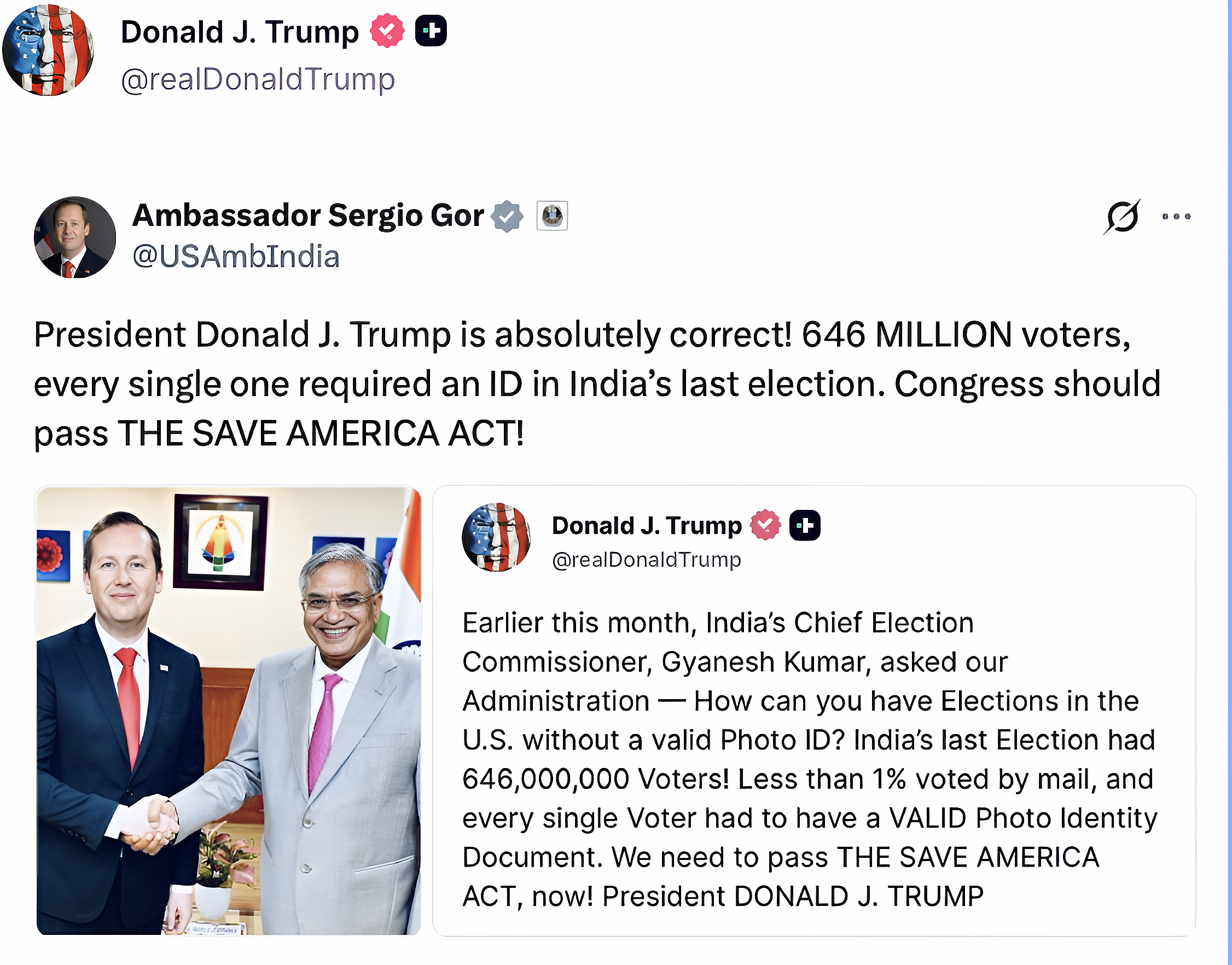 Donald Trump post on Truth Social