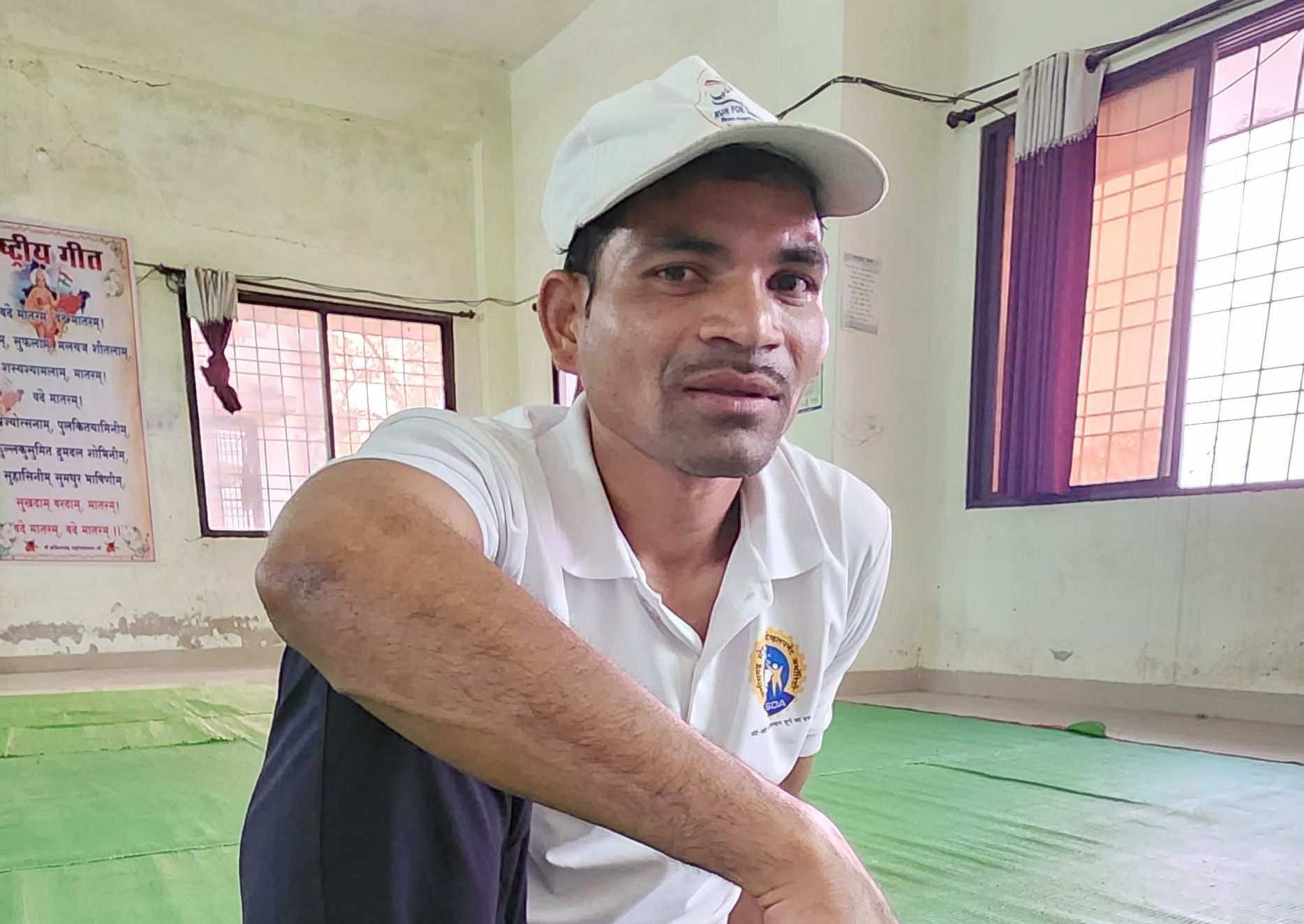Surrendered Naxalite Mangtu Dada, who was a personal bodyguard to the fallen Maoist leader Basavaraju, at a rehabilitation centre in Narayanpur district headquarters.