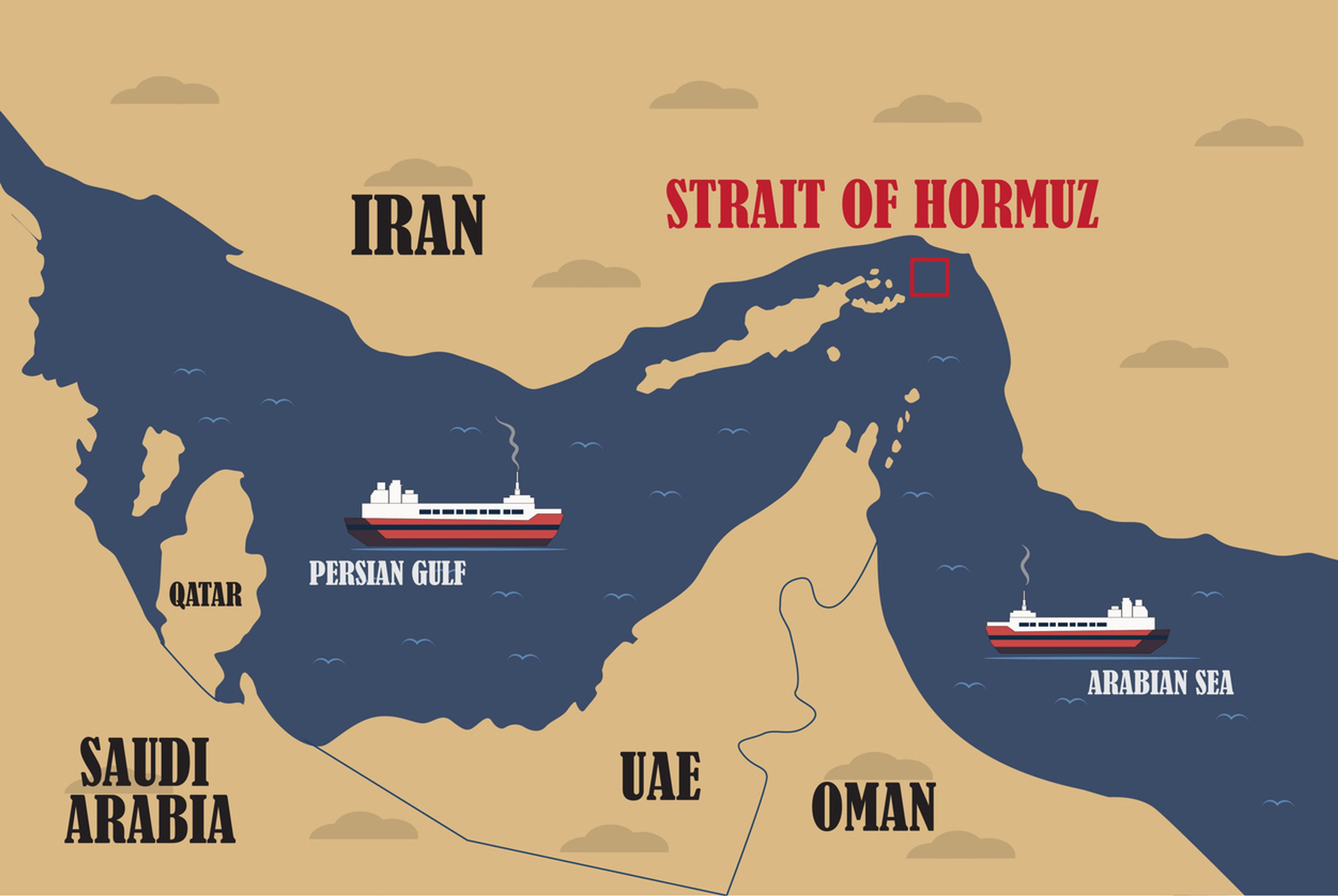 Strait of Hormuz Map creative