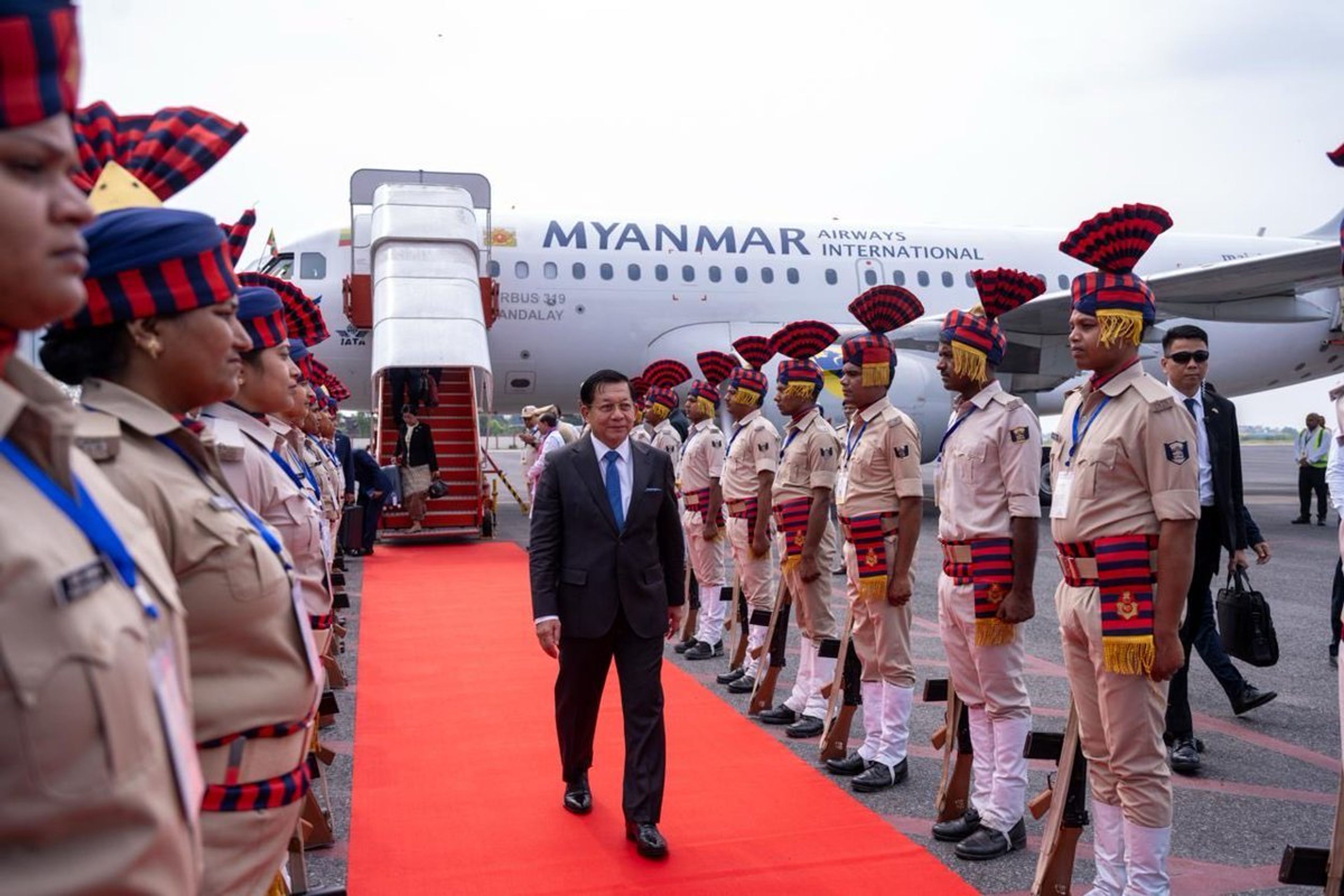 Min Aung Hlaing in India in May 2026