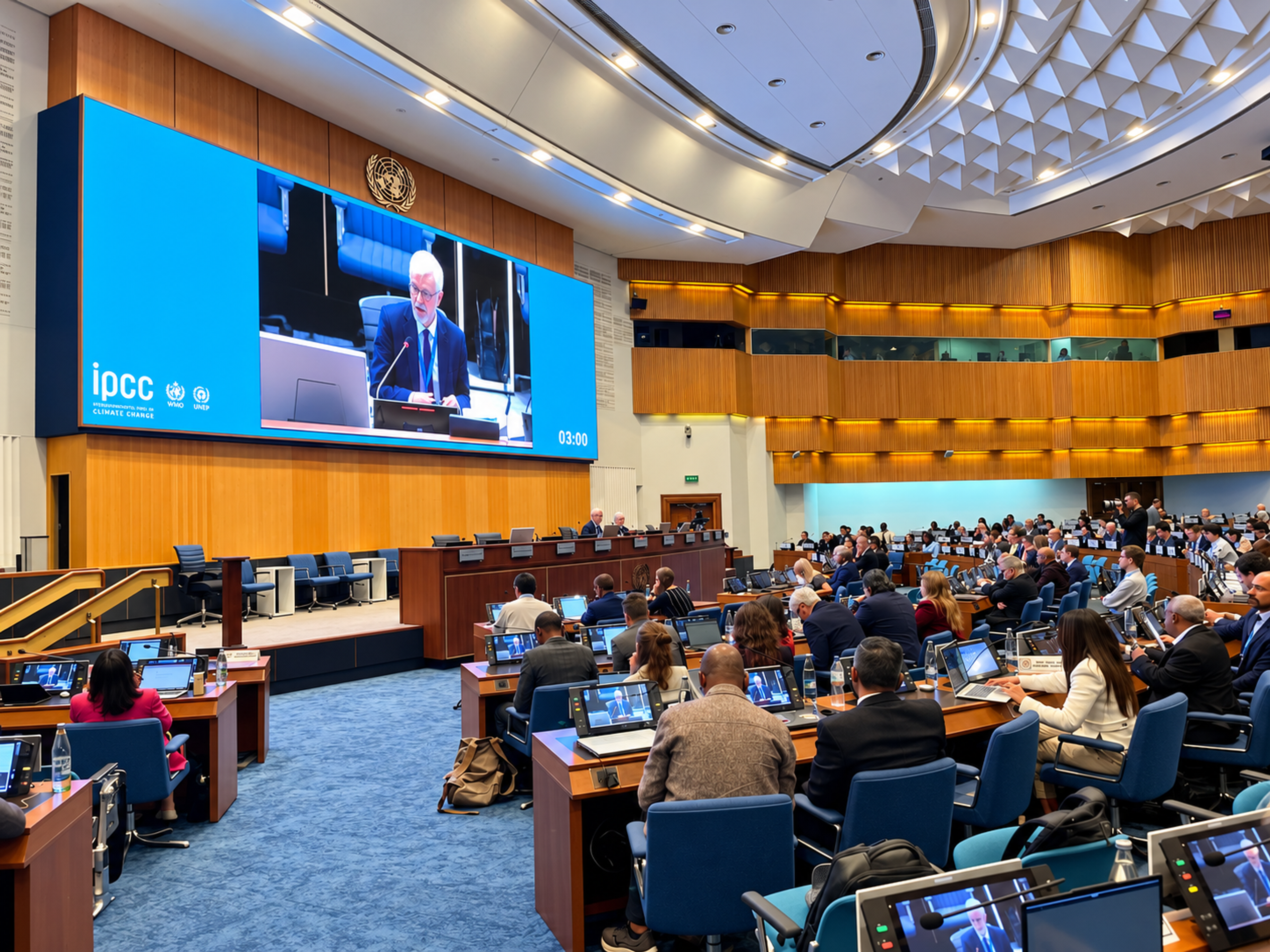IPCC Chair Jim Skea addresses the opening session of the 65th Plenary meeting in Addis Ababa, Ethiopia. Photo: IPCC.
