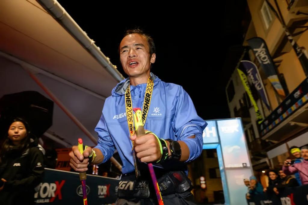 Zhao Jiaju became the first Asian to win the Tor des Géants in Courmayeur, Italy. Photo: TORX Facebook
