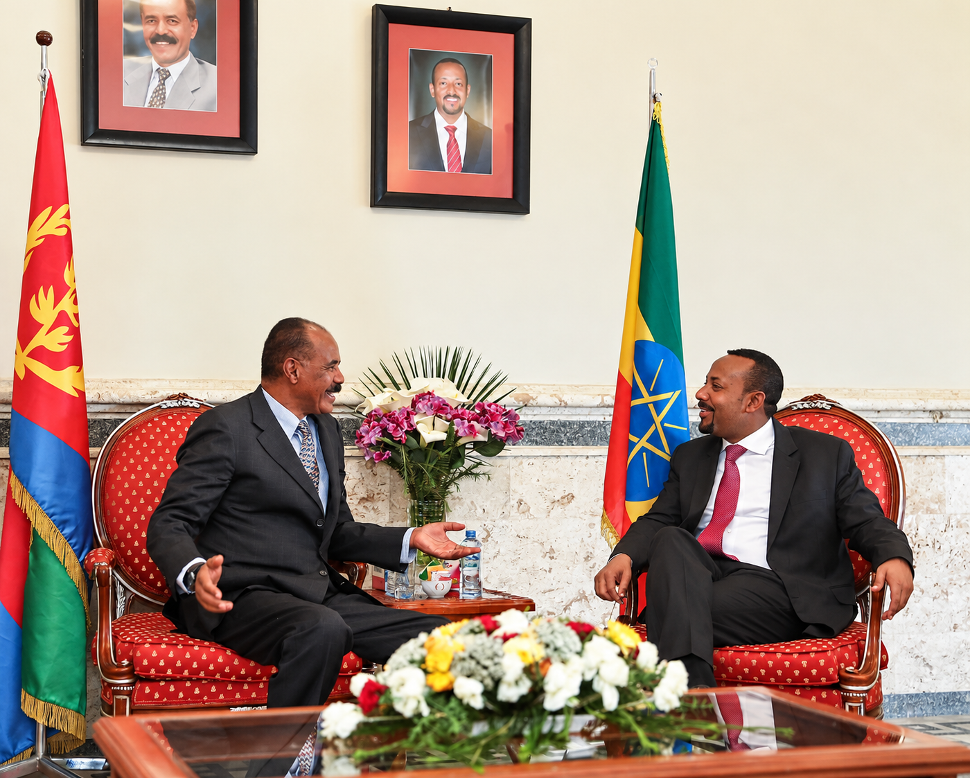 Abiy Ahmed with Eritrean President Isaias Afwerki on March 3, 2019. Photo: Office of the Prime Minister - Ethiopia
