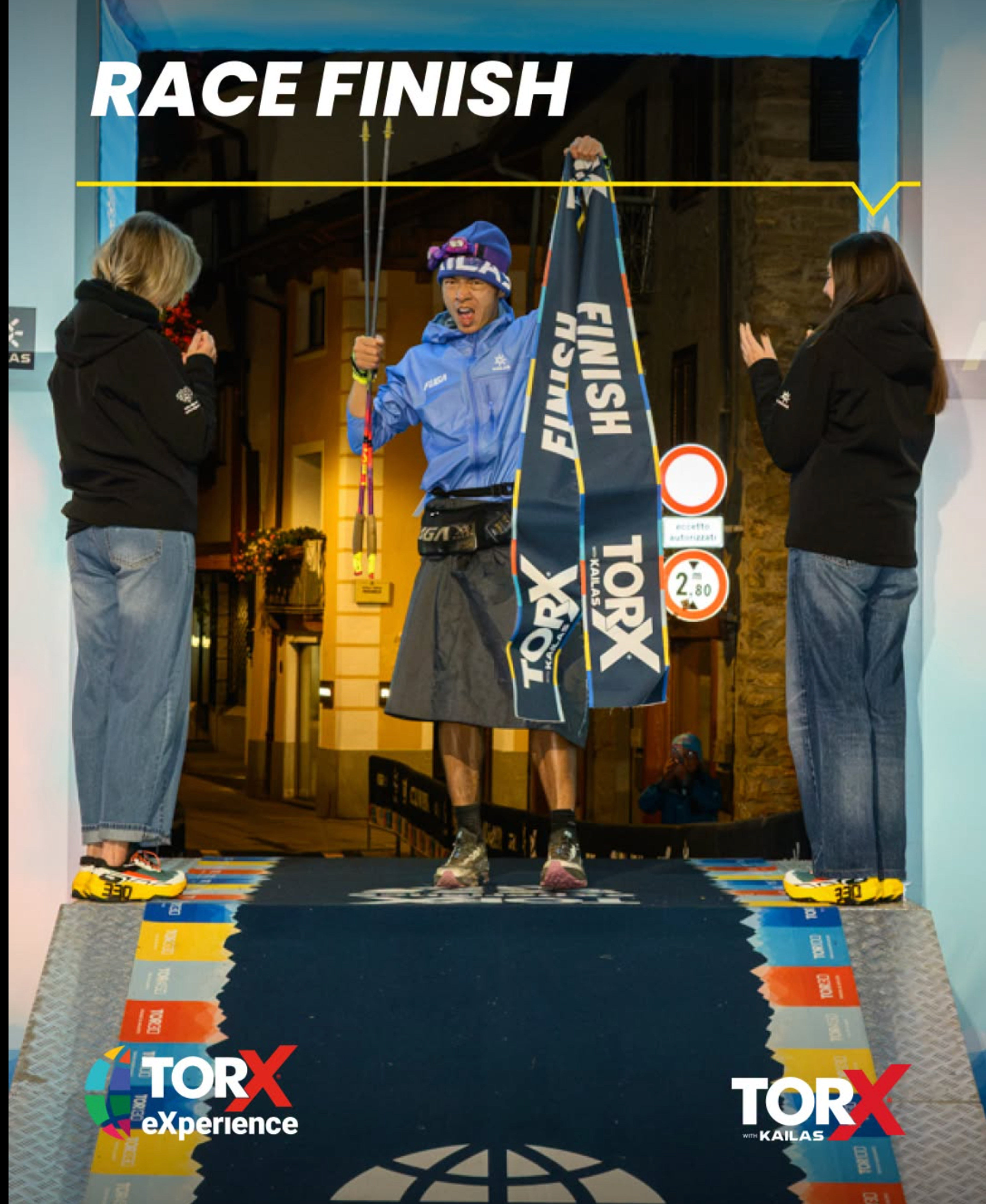 Zhao Jiaju at the finish line. Photo: TORX Facebook