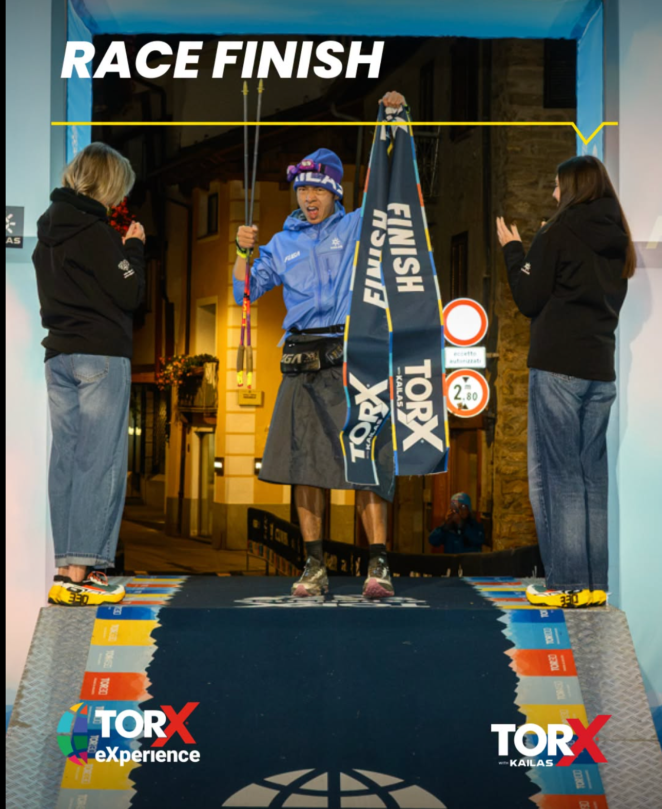 Zhao Jiaju at the finish line. Photo: TORX Facebook