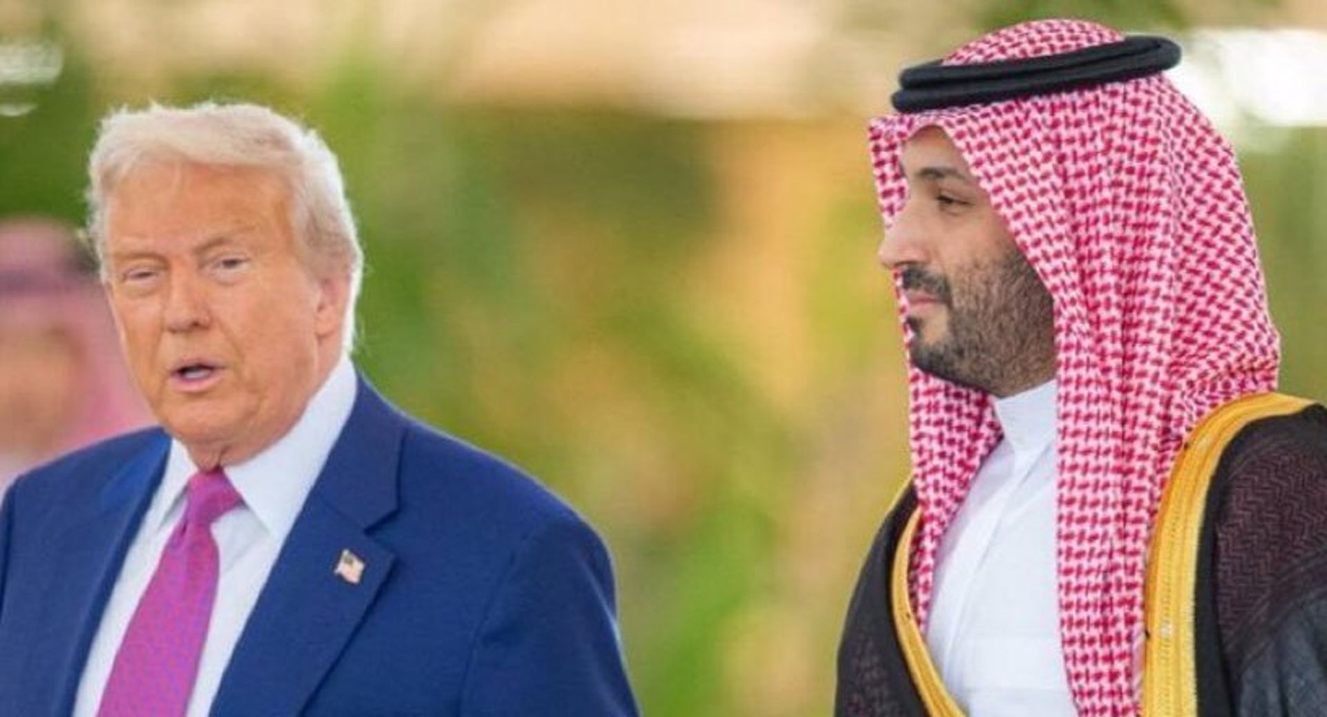 US President Donald Trump with Saudi Prince Mohammed Bin Salman