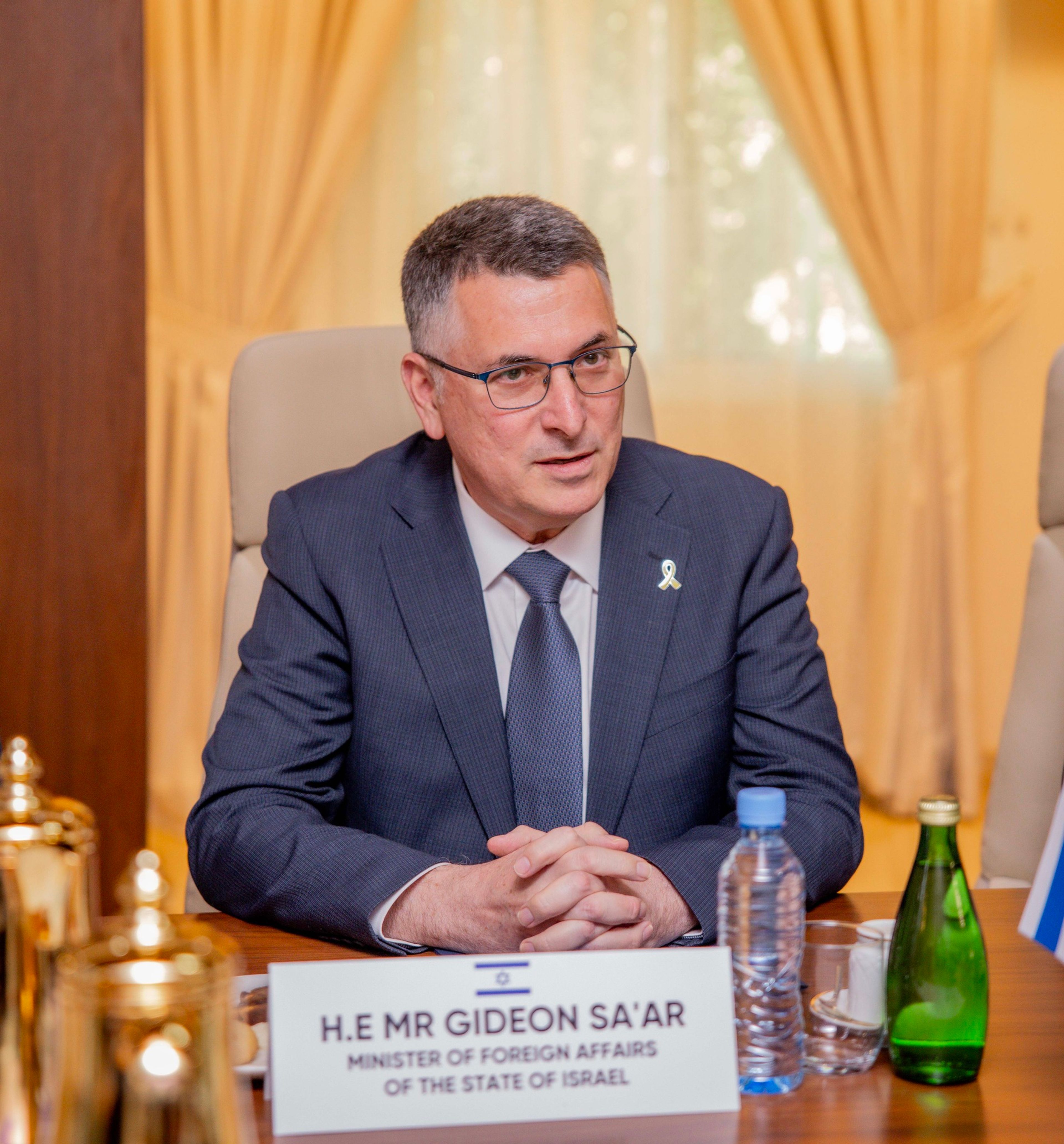Israeli Foreign Minister Gideon Sa'ar during his visit to Somaliland.