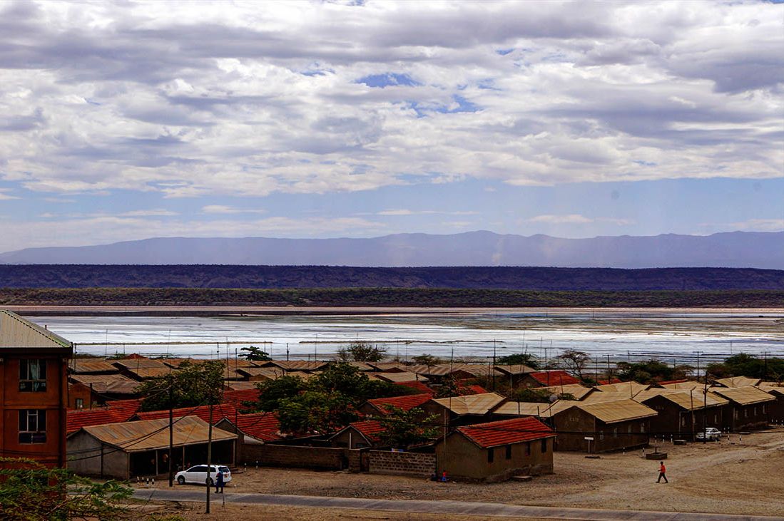 A section of Magadi town in Kenya. Tata Chemicals’ suspension has disrupted businesses, jobs and economic activity in the small town. Photo: Henry Owino