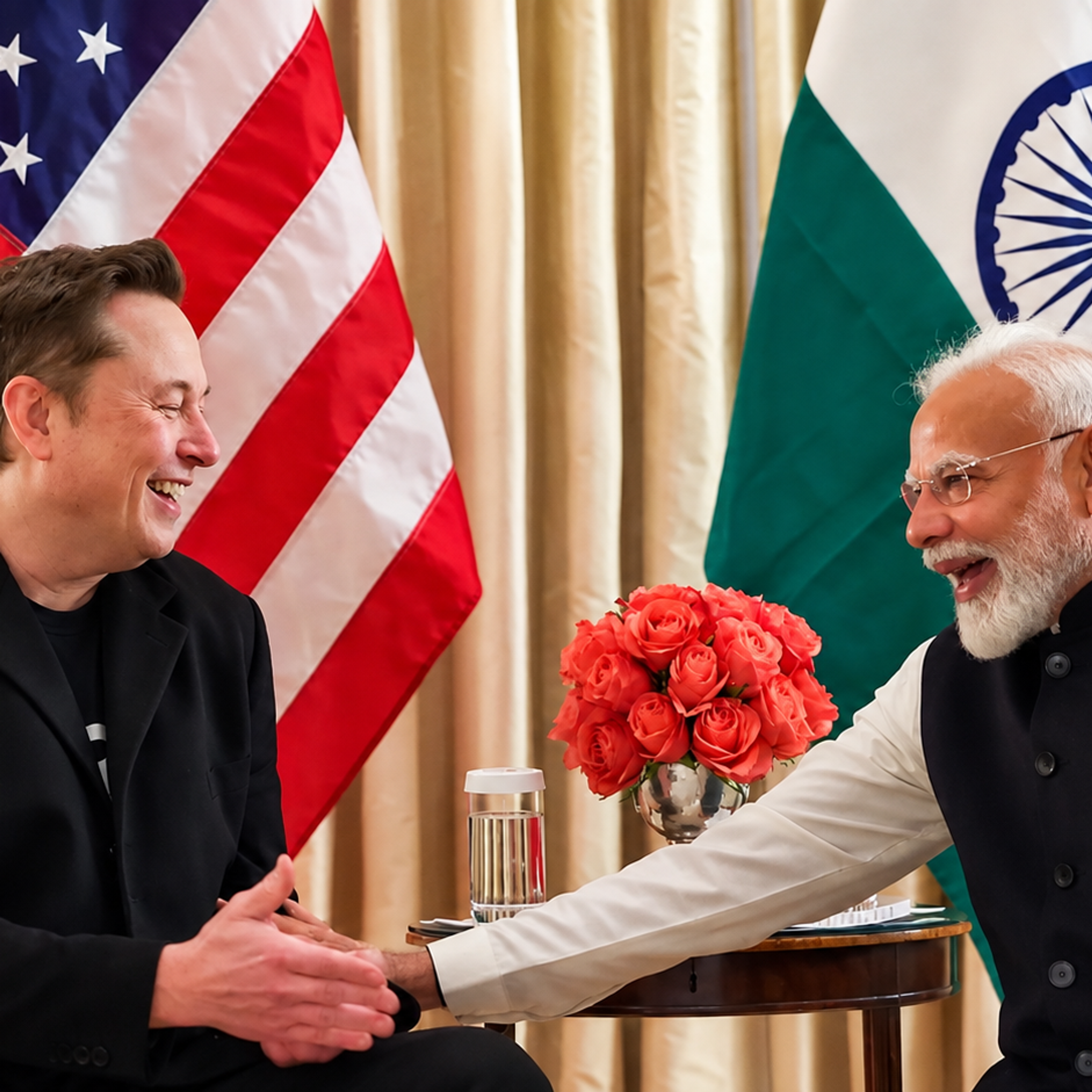 Musk Turns Up Heat on Ambani; Opposition Leader Gandhi Points to “the Other Guy”