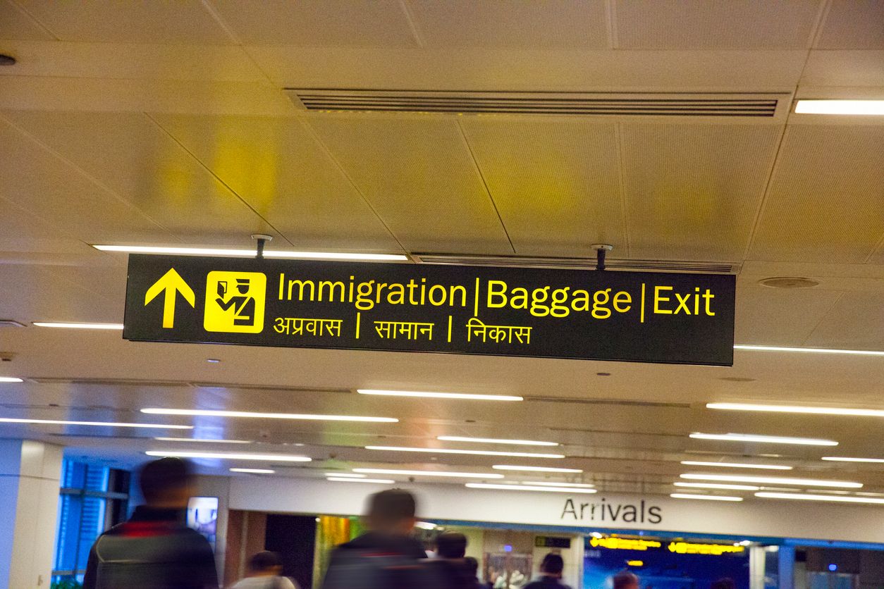 A representative image of tighter controls aimed at preventing illegal immigration at international airports.