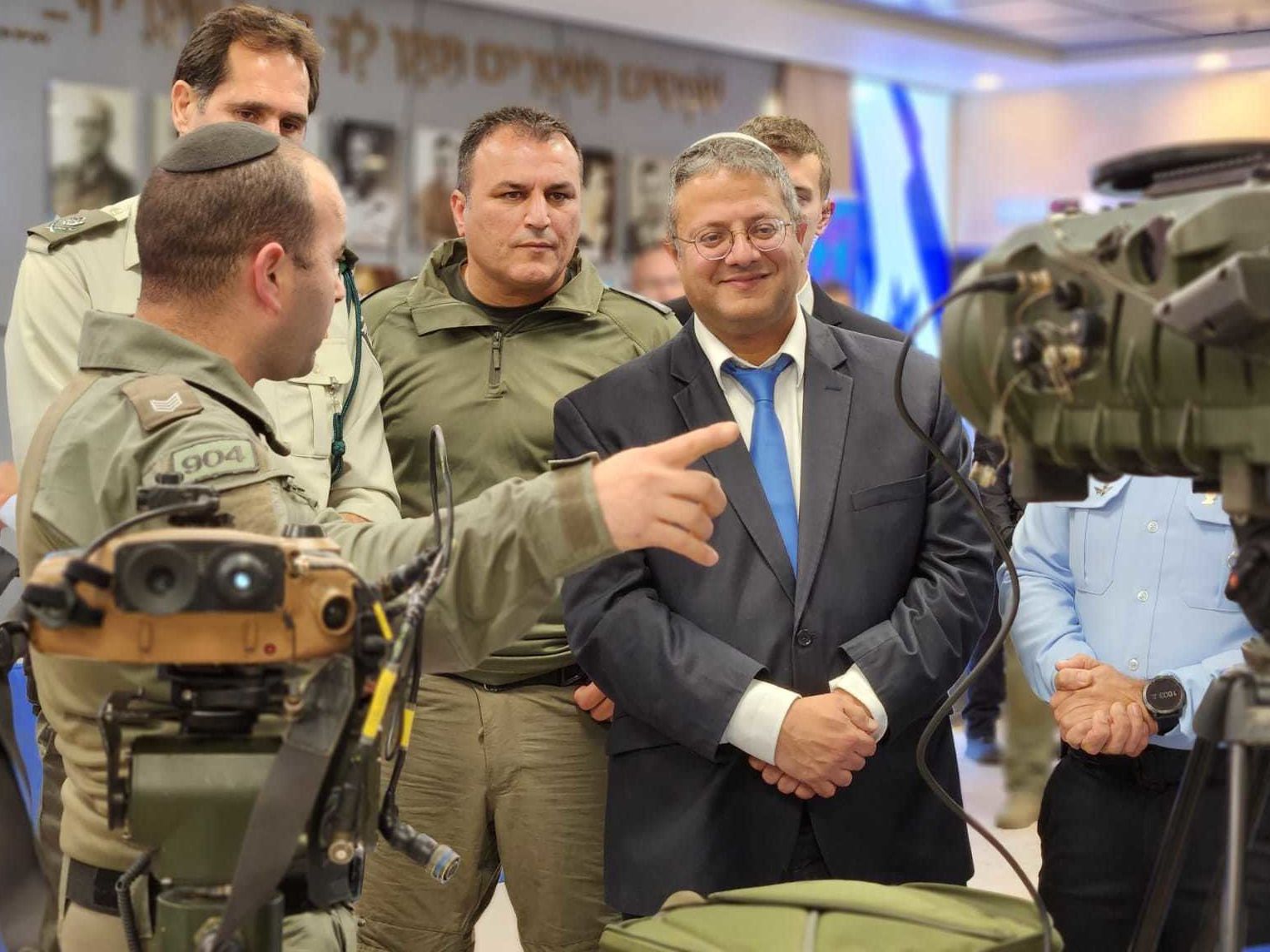 Israel's national security minister Itamar Ben-Gvir during a military briefing. 