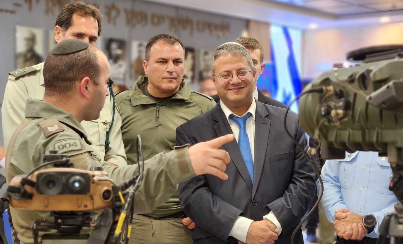 Israel's national security minister Itamar Ben-Gvir during a military briefing.