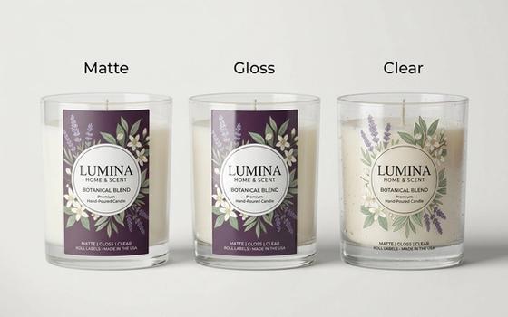 Vertical Candle Roll Labels