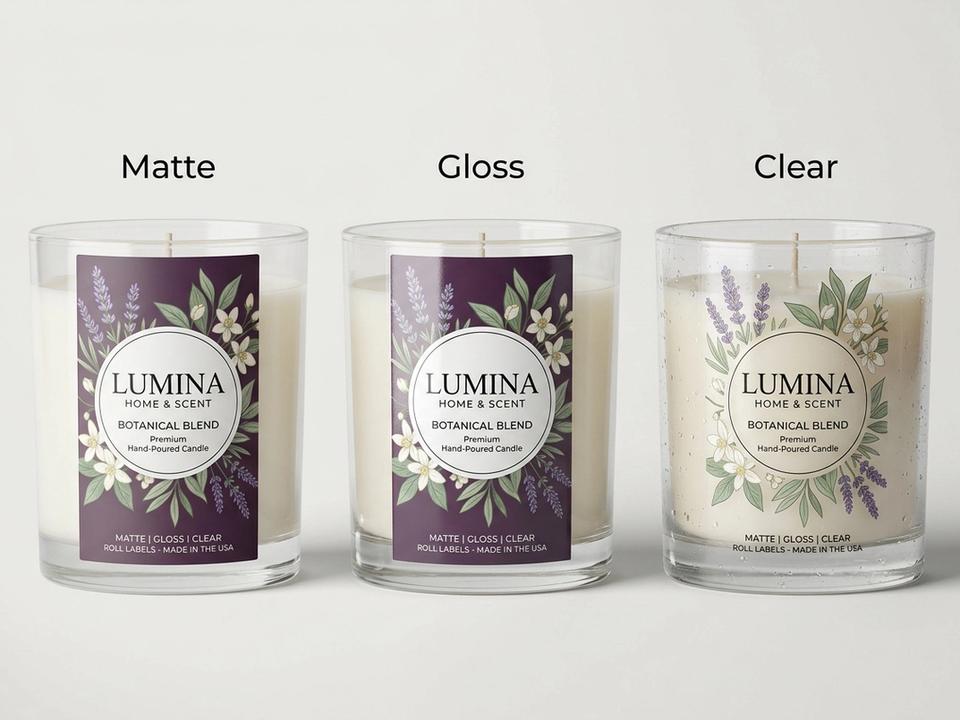 Vertical Candle Roll Labels