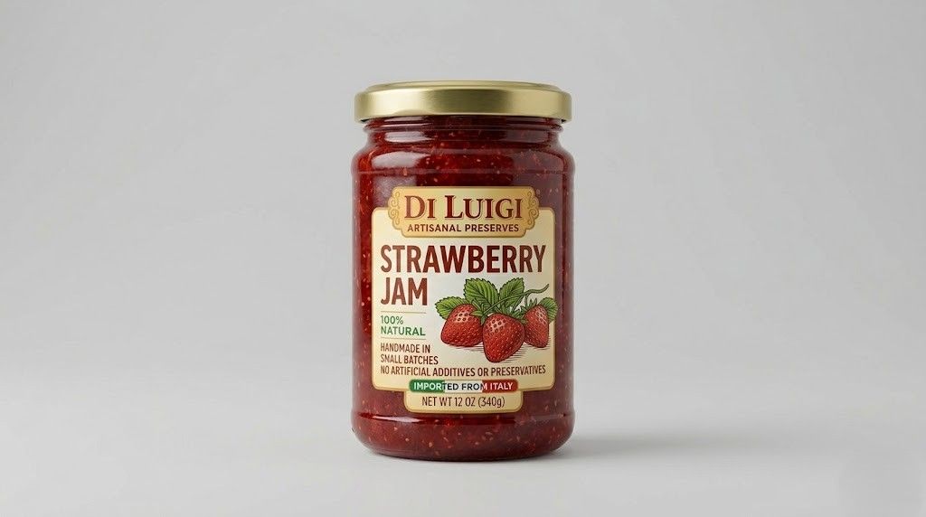 Jam jar label