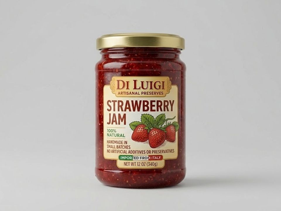 Jam jar label