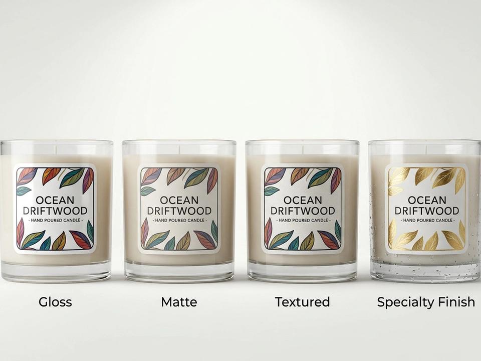 Textured Candle Roll Labels
