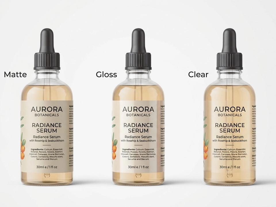 Skincare Product Sheet Labels