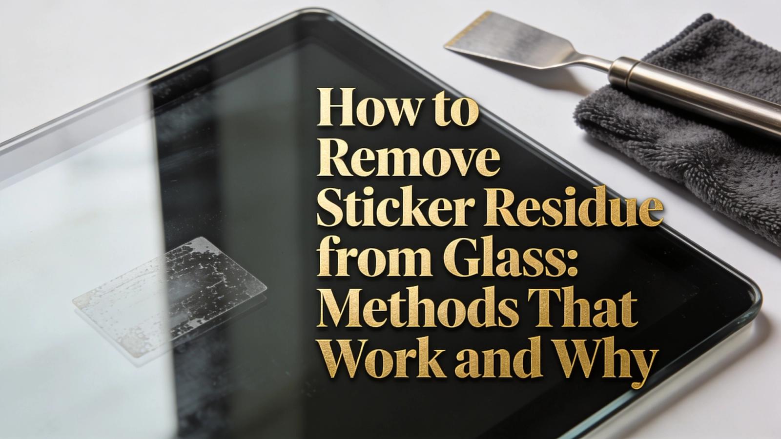 how to get sticker residue off glass; how to remove stickers from glass; how to get rid of stickers on glass; how to remove adhesive from glass; how to take stickers off glass