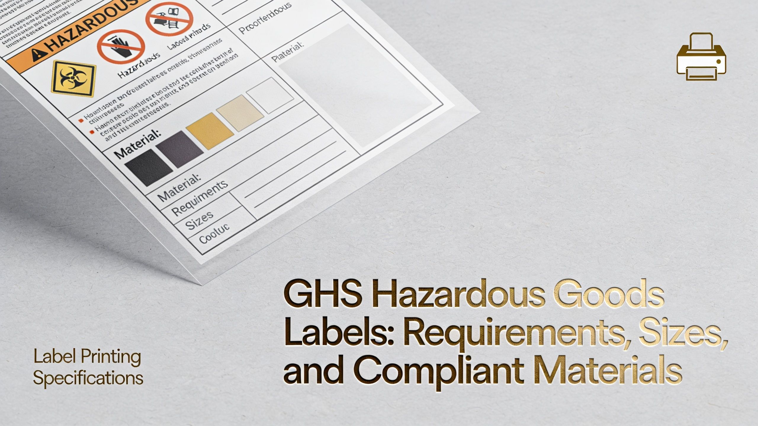 GHS Hazardous Goods Labels: Requirements and Materials