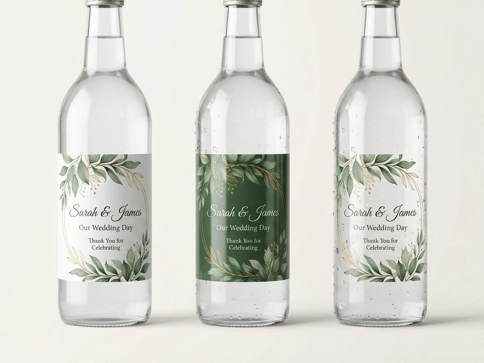 Wedding Water Bottle Roll Labels