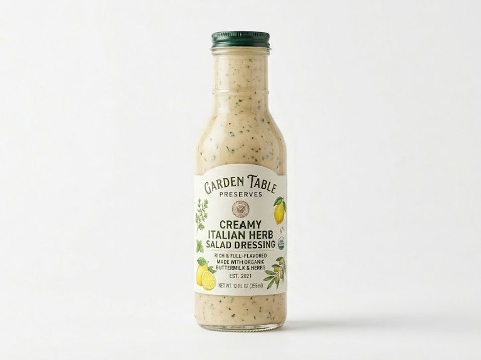 Salad dressing label