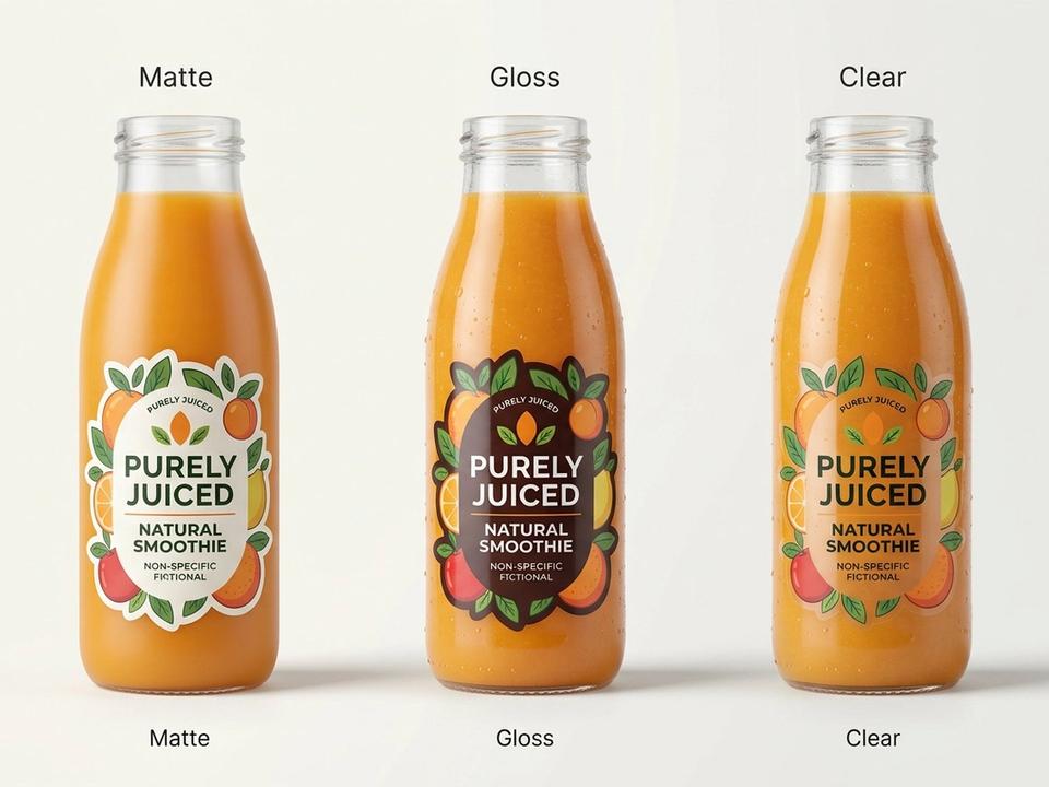 Smoothie Bottle Die-Cut Labels