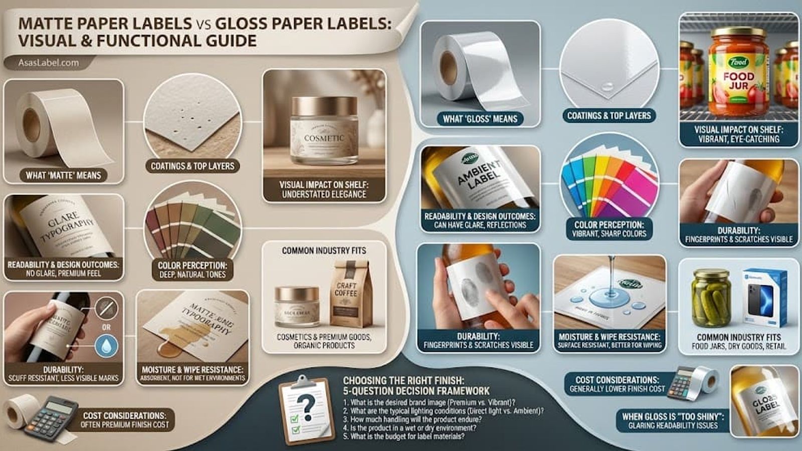 Matte vs Gloss Paper Labels: Which Should You Use?