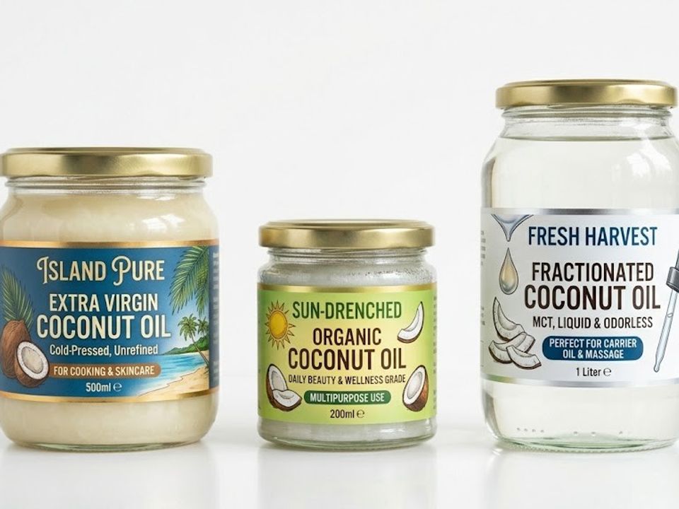 Coconut oil jar label