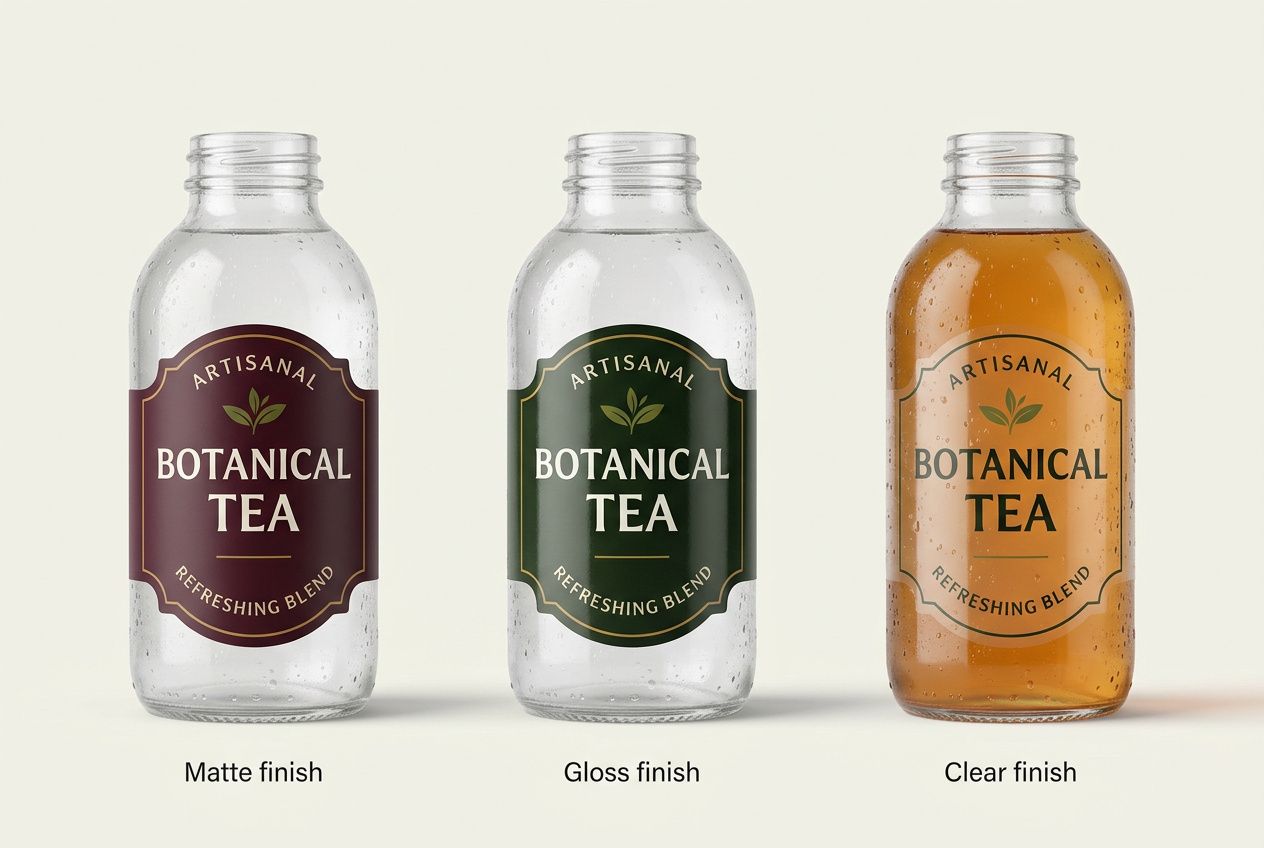 Tea Bottle Die-Cut Labels