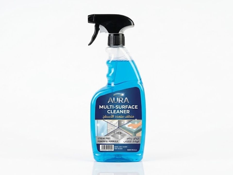 Multi-surface cleaner label