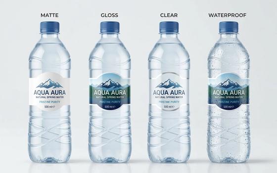 Water Bottle Die-Cut Labels