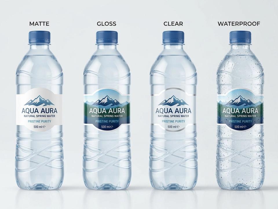 Water Bottle Die-Cut Labels