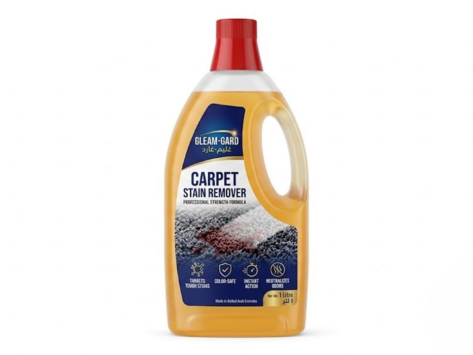 Carpet stain remover label