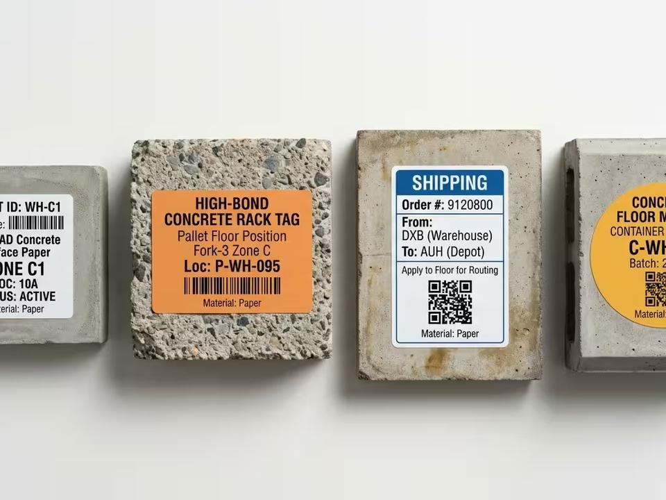 Highly Adhesive Concrete Surface Paper Labels